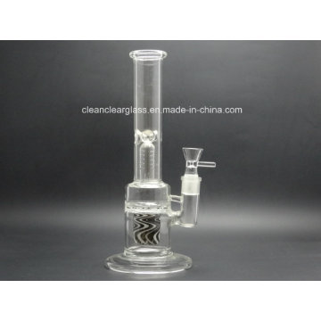 Wholesale Glass Water Pipe with White&Black Colored Perc